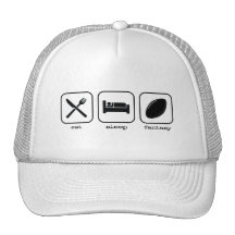 Eat Sleep Fantasy Football Mesh Hat