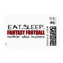 Eat Sleep Fantasy Football Postage Stamp