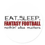 Eat Sleep Fantasy Football Stickers