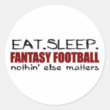Eat Sleep Fantasy Football Stickers