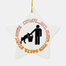 EAT SLEEP FEED GOATS - MY LIFE! CHRISTMAS ORNAMENTS