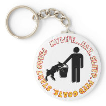 EAT, SLEEP, FEED GOATS, START OVER  - MY LIFE KEY CHAIN
