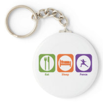 Eat Sleep Fence Keychain