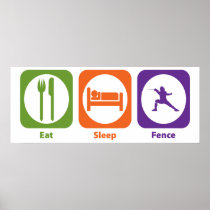 Eat Sleep Fence Print