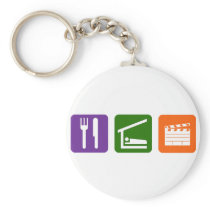 Eat Sleep Film Production Key Chain