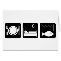 Eat Sleep Fish 1 Greeting Cards
