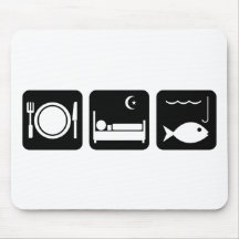 Eat Sleep Fish 1 Mouse Mat