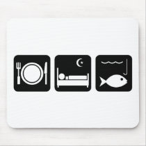 Eat Sleep Fish 1 Mouse Mat