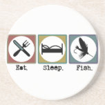 Eat Sleep Fish! Coaster