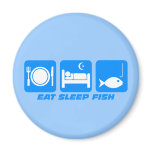 eat sleep fish refrigerator magnet