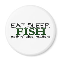 Eat Sleep Fish Fridge Magnet