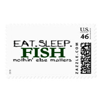 Eat Sleep Fish Stamps
