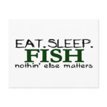 Eat Sleep Fish Postcard