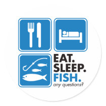 Eat Sleep Fish stickers