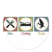 Eat Sleep Fish! Sticker