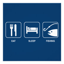Eat Sleep Fishing Invitation