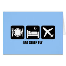eat sleep fly cards