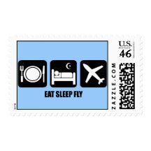 eat sleep fly postage