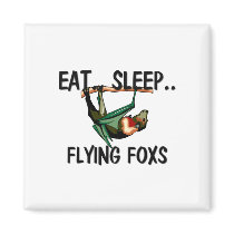 Eat Sleep FLYING FOXS magnets by AnimalShirts Eat Sleep FLYING FOXS magnets