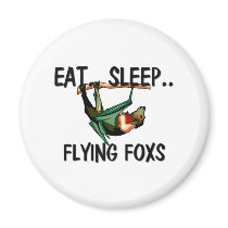 Eat Sleep FLYING FOXS magnets by AnimalShirts Eat Sleep FLYING FOXS magnets