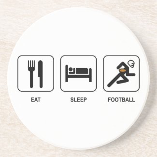 Eat Sleep Football Coaster coaster