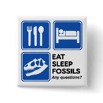 EAT, SLEEP, FOSSILS PINS