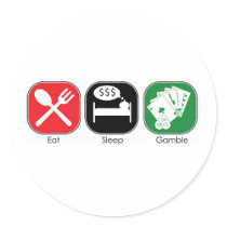 Eat Sleep Gamble stickers