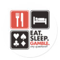 Eat Sleep Gamble stickers