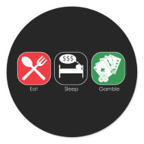 Eat Sleep Gamble stickers