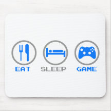 Eat Sleep Game Again - Gamer, geek video games Mouse Pad