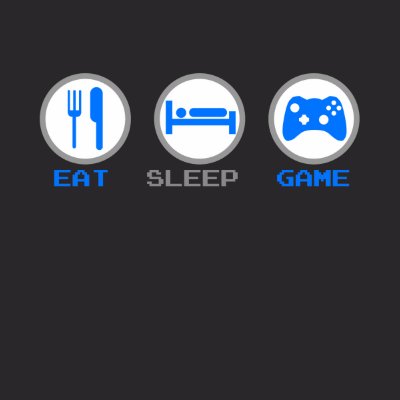 Eat Sleep Game Again - Gamer, geek video games tshirts