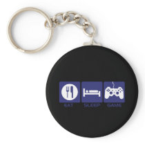 Eat Sleep Game Keychain