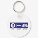 Eat Sleep Game keychains by CasuallyHardcore Eat Sleep Game keychains