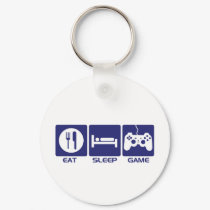 Eat Sleep Game keychains by CasuallyHardcore Eat Sleep Game keychains