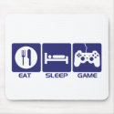 Eat Sleep Game mousepads by CasuallyHardcore Eat Sleep Game mousepads