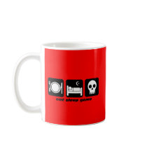 Eat sleep game mugs