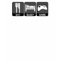 Eat, Sleep, Game t-shirts