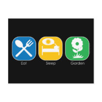 Eat Sleep Garden postcards by mariabellimages Eat Sleep Garden postcards