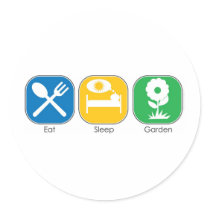 Eat Sleep Garden stickers