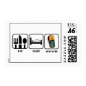 Eat Sleep Geoache Geocaching US Postage Stamp by getgrim Eat Sleep Geoache Geocaching US Postage Stamp