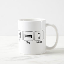 Eat, Sleep, Geocache Mugs