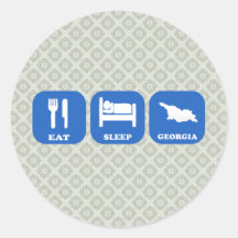 Eat Sleep Georgia Round Sticker