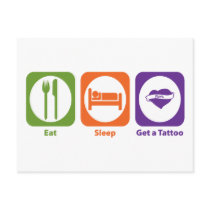 Eat Sleep Get a Tattoo postcards by 1000suns Eat Sleep Get a Tattoo postcards