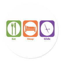 Eat Sleep Glide Sticker