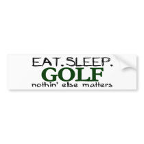 Eat Sleep Golf bumper stickers