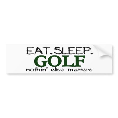 Eat Sleep Golf Bumper Sticker by worldsfair