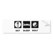 Eat Sleep Golf Bumper Sticker