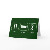 Eat Sleep Golf Card