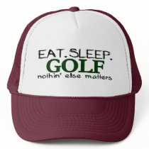 Eat Sleep Golf hats