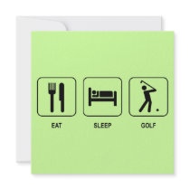 Eat Sleep Golf Invitation